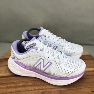 New Balance Fresh Foam 840 Running Shoes Women Size 10 White Lavender Leather